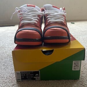 Nike Kids Dunk Low Sneakers - Orange and Black